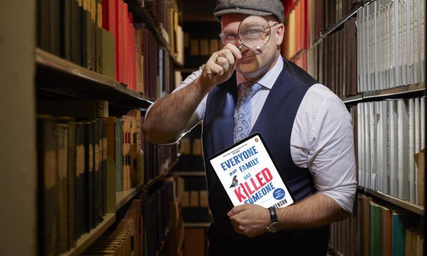 interior - stacks legal deposit crime magnifying glass