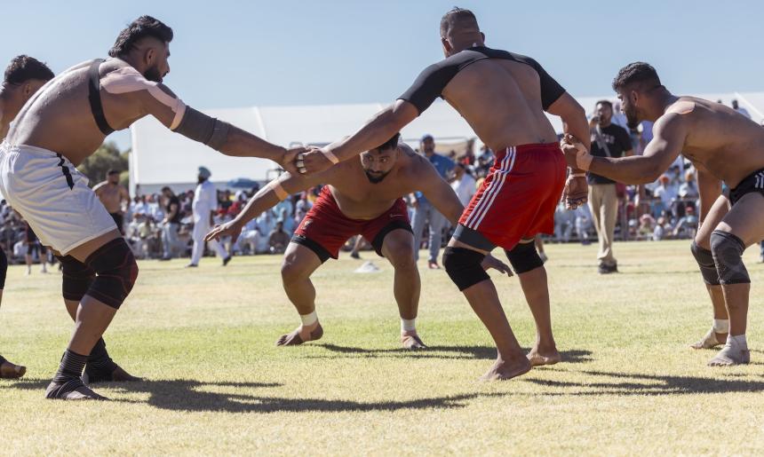 Group of men during a kabaddi match