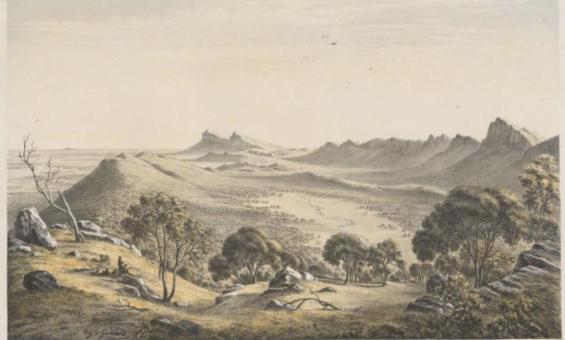 painting of Australian bush landscape