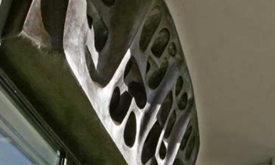 Lintel Sculpture above the National Library's main entrance doors