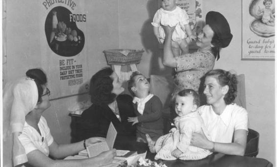 Mothers and Babies at the Drouin Infant Welfare Centre in Victoria