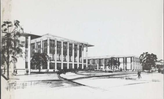 National Capital Development Commission Sketch of the National Library of Australia