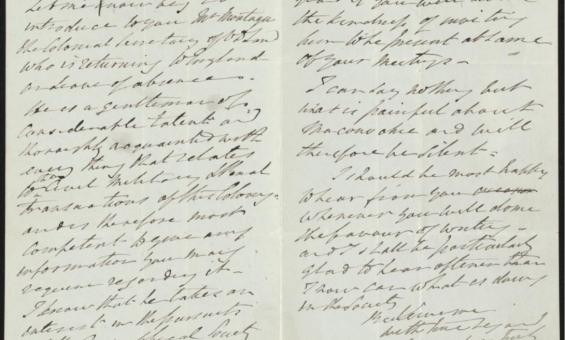 An old hand-written letter in old style script