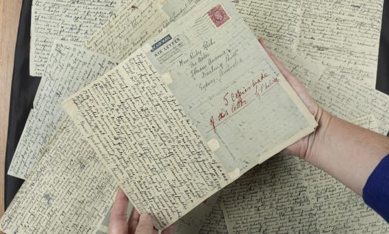 Pile of letters from the Records of the Australian Federation of Women Voters