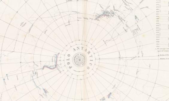 An old map of Antarctica from 1842.