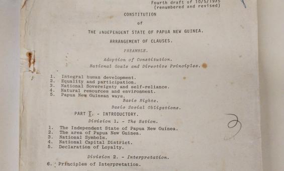 fourth draft of Papua New Guinea constitution