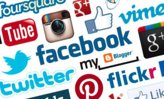 A picture of many social media platform logos