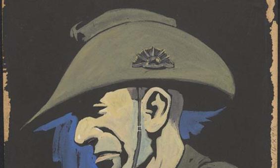 Portrait of ANZAC soldier for Smith's Weekly, between 1919 and 1937