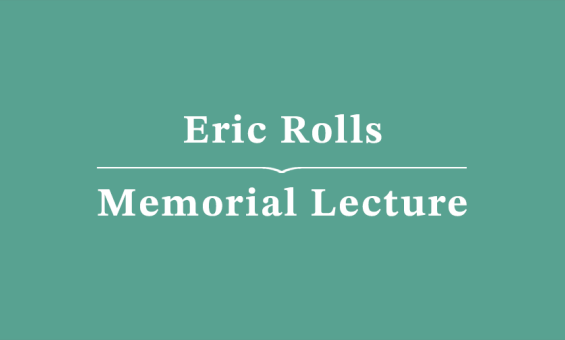 White text reading 'Eric Rolls Memorial Lecture' on a teal background