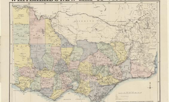 Coloured map of Victoria