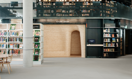 Shelves of books on display in a Library